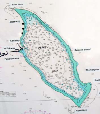 plongee blog australie croisiere osprey reef carte